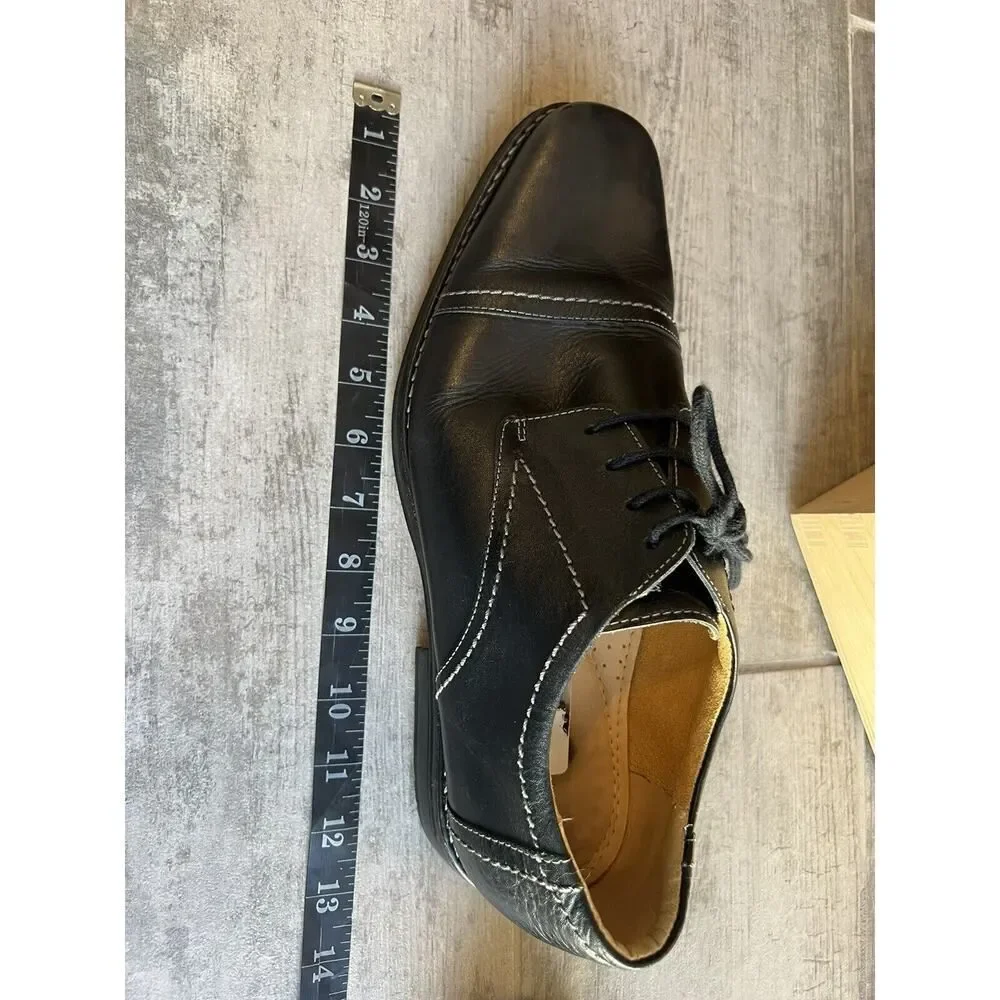 Sandro Moscoloni Whitman Dress Shoes Oxfords Derby Black Leather Designer 13 M